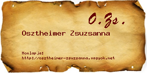 Osztheimer Zsuzsanna névjegykártya